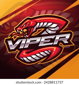 Viper snake mascot logo design