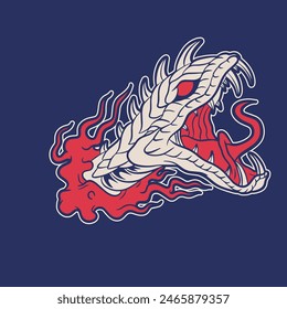 Viper Snake Mascot Logo Design Vector Illustration