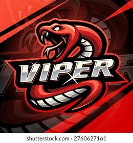 Viper snake mascot logo design Viper snake mascot logo design