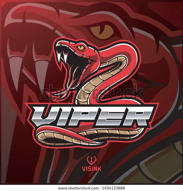 Viper snake mascot logo\
design