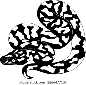 Viper snake. Tattoo. Poisonous reptile. Snake skin. Design element.