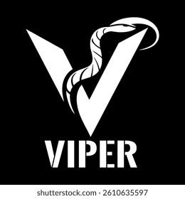 "Viper" typography Snake Logo Design