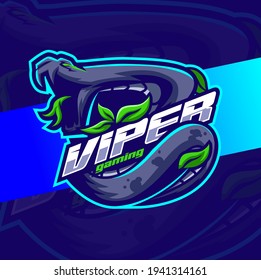 viper venom, snake mascot for gameing and esport logo design