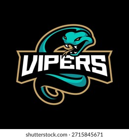 Vipers Snake Mascote Design de logotipo