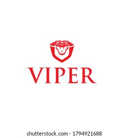 Vipers Snake Modern Logo, The Initial Letter V Design.