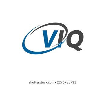 Carta VIQ creativo diseño elegante del logo de swoosh