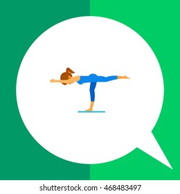 Virabhadrasana Pose Icon