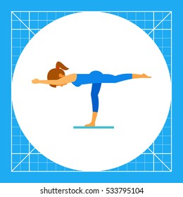 Virabhadrasana Pose Icon