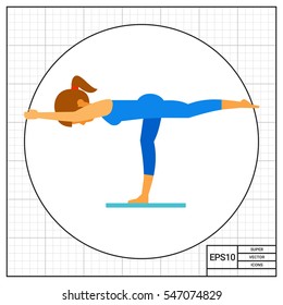 Virabhadrasana Pose Icon