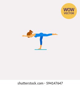 Virabhadrasana Pose Icon