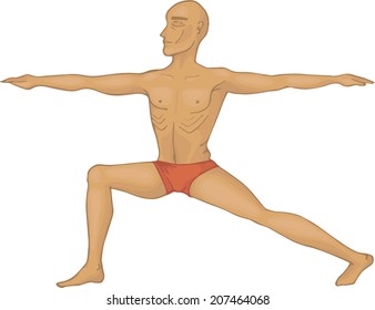Virabhadrasana_2 man