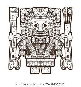 Viracocha great creator god in Inca mythology - out line