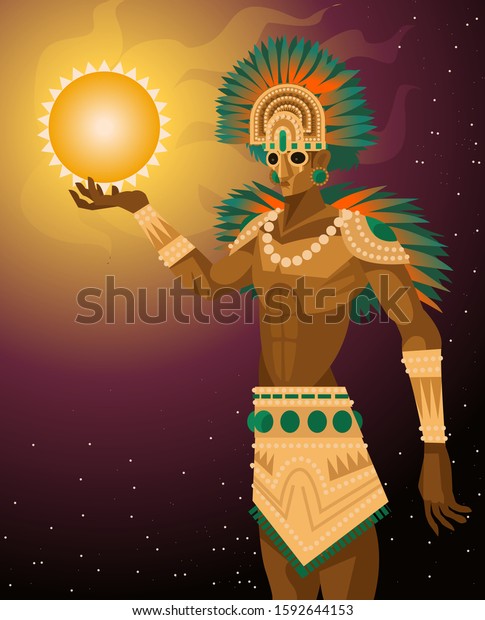 Viracocha Inca God Sun Stock Vector (Royalty Free) 1592644153