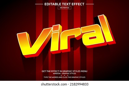 Viral 3D editable text effect template