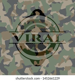 Viral camo emblem. Vector Illustration. Detailed.
