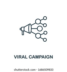 Viral Compaign icon from seo collection. Simple line Viral Compaign icon for templates, web design and infographics