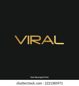 viral company logo gold black background
