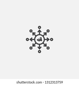 viral content base icon. Simple sign illustration. viral content symbol design. Can be used for web, print and mobile