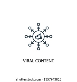 viral content concept line icon. Simple element illustration. viral content concept outline symbol design. Can be used for web and mobile UI/UX