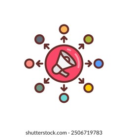 Viral Content Filled Icons , Vector illustration
