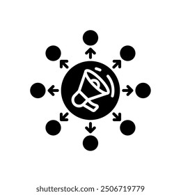 Viral Content Glyph Icon, Vector illustration