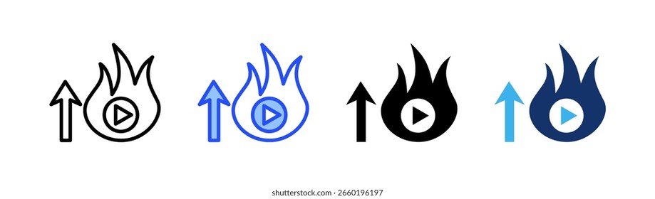 Viral Content Icon Collection With Multiple Styles