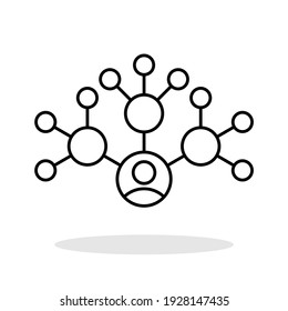 Viral content icon in flat style. Social media viral symbol for your web site design, logo, app, UI Vector EPS 10.