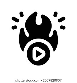 viral content icon. vector glyph icon for your website, mobile, presentation, and logo design.