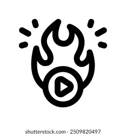 viral content icon. vector line icon for your website, mobile, presentation, and logo design.