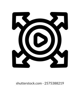 viral content icon. vector line icon for your website, mobile, presentation, and logo design.