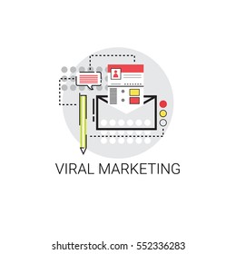 Viral Content Marketing Optimization Icon Vector Illustration