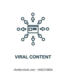 Viral Content outline icon. Thin line concept element from content icons collection. Creative Viral Content icon for mobile apps and web usage.
