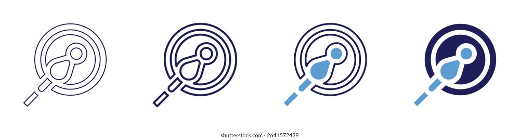 Viral envelope icon in 4 different styles. Thin Line, Line, Bold Line, Duotone. Duotone style. Editable stroke.
