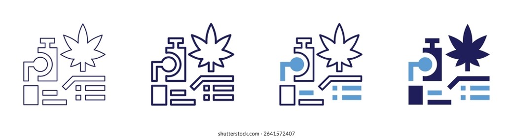 Viral genome icon in 4 different styles. Thin Line, Line, Bold Line, Duotone. Duotone style. Editable stroke.