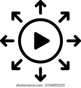 Vector de ilustración de icono de glifo viral