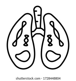 Icono de concepto de vector de hepatitis viral
