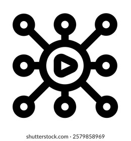 Viral Icon in Line Style