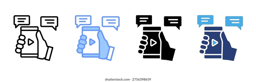 Viral icon set multiple style collection