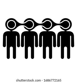 virale Idee von Peer zu Peer weitergegeben - einfaches Symbol