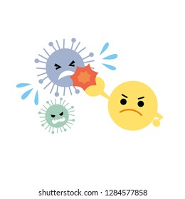 ウイルス免疫細胞イラスト