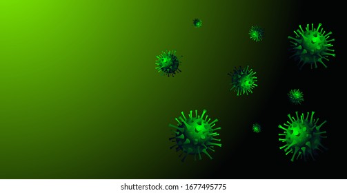 Viral infection. Background image of Coronavirus. Vector