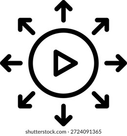 Vector de ilustración de icono de línea viral