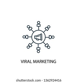 viral marketing concept line icon. Simple element illustration. viral marketing concept outline symbol design. Can be used for web and mobile UI/UX