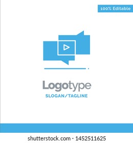 Viral, Marketing, Viral Marketing, Digital Blue Solid Logo Template. Place for Tagline