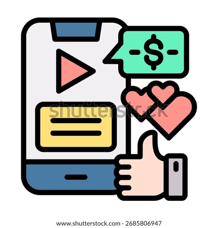 Viral Marketing Icon Element For Design