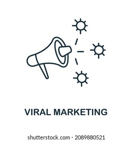 Viral Marketing icon. Line element from affiliate marketing collection. Linear Viral Marketing icon sign for web design, infographics and more.
