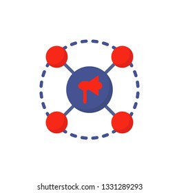 viral marketing icon vector flat style