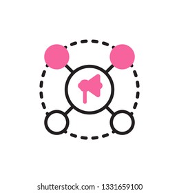 viral marketing icon vectorwith modern style