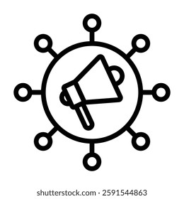 Viral Marketing line icon, vector, pixel perfect, illustrator file 