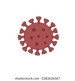 Das Virusmolekül des humanen Immundefizienzvirus (HIV), das im roten Icon-Konzept steht.